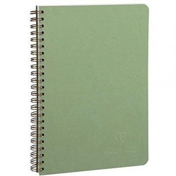 Quaderno Moleskine con rilegatura a spirale medium a righe. Verde muschio