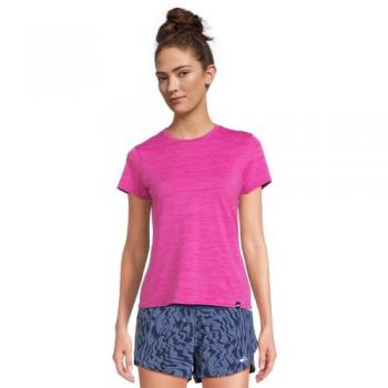 Brooks Luxe Heather Magenta Sportswear Short Sleeve for Women – L