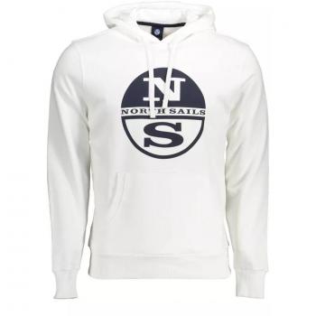 North Sails White Cotton Hooded Sweatshirt