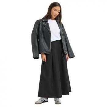 PixieGirl Midaxial Pleated Skirt, Petite, Black, Size 8