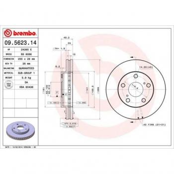 Disco de Frenagem BREMBO Nº 09.5623.14