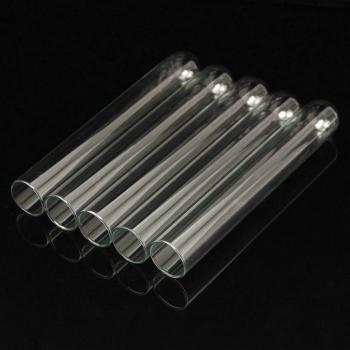 4-Piece Clear Round Bottom Glass Test Tubes for Educational Purposes