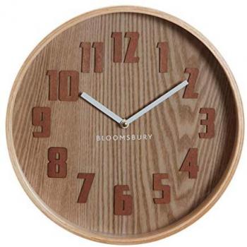 Vitus Retro Brown Grain Small Wall Clock