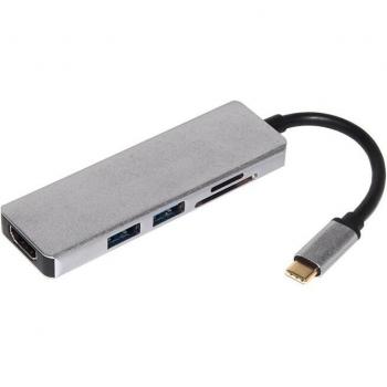 Adaptador 4K HDMI USB‑C con lector de tarjetas SD y puerto USB‑A para MacBook Pro