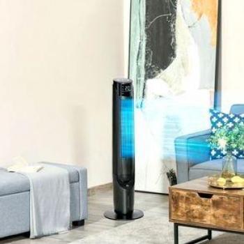Enfriador HOMCOM 60W LED Táctil 12h Oscilación 70°