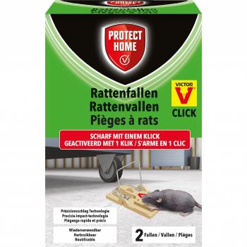 Protect Home Rattenfalle Click, innovative Schlagfalle, 2 Stück