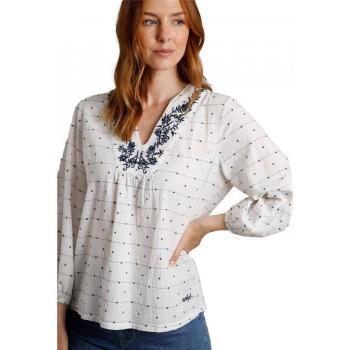 Weird Fish Ladies Dobby Blouse 20 UK White