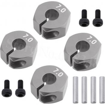 4 Stuks Aluminium 7.0 Wheel Hex 12mm Aandrijf Hubs met Pins voor RC Buggies HSP HPI Tamiya Traxxas Slash