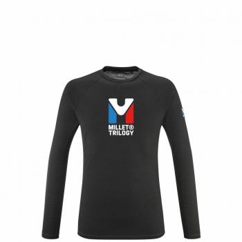 Camiseta Tricolor de Algodón Negro