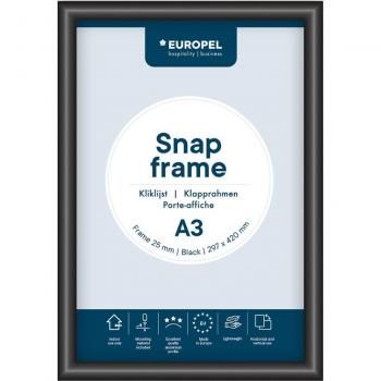 EUROPEL Plakatrahmen Schwarz, Premium, A3, 25 mm