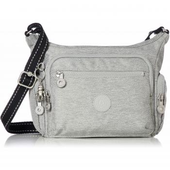 Bolso bandolera Kipling Gabbie S, Gris (Chalk Grey), 29x22x16.5 cm