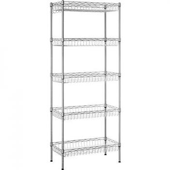 Scaffale Argento SONGMICS – Tappeti e Cesti per Cucina