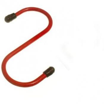 Multipurpose Red Plastic Coated Steel Hooks for Kitchen Hanger Rack (100 Pack)