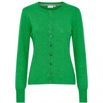 Strickjacke „PZSara“ Pulz Jeans – Damen – L – Unifarbenes Grün (Ferngrün Melange) – 50203229