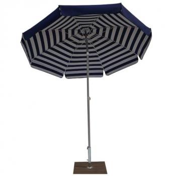 Ombrellone da Giardino Rotondo in Acciaio e Cotone Blu 200 cm Maffei Venezia