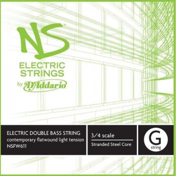 Corde G D'Addario pour contrebasse électrique, manche 3/4, tension Medium
