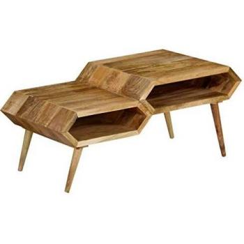 Bureau compact en bois de manguier