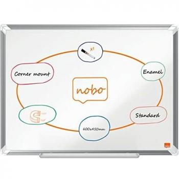 Nobo premium plus pizarra magnética de acero vitrificado 600x450mm