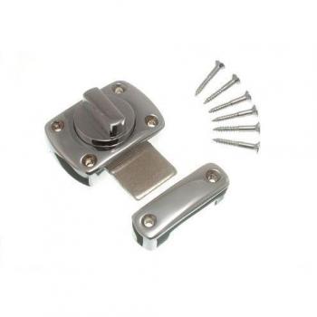 Chrome Plated Thumb Turn Latch Door Catches with Screws ( Pack of 6)