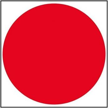 Étiquette Apli 11909, vinyle rouge, diamètre 114 mm, pour signalisation sur verre, blister de 1
