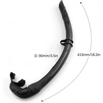 Masque et lunettes de plongée noir avec tube intégré