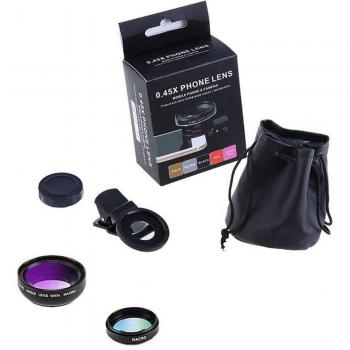 Universal 37mm 0.45X Clip-On Wide Angle + Macro Lens for Phones