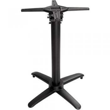 Bolero Folding Table Base with Cross Foot Aluminium Black 72cm High