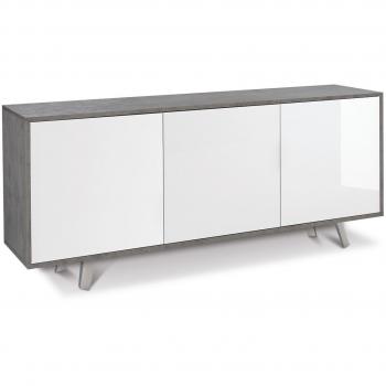 Madia Quadrante 3 ante apertura push-pull 74 x 177 x 41 cm Cemento