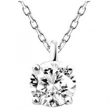 Collier Argent 925 Femme Pendentif Pierre Zircon