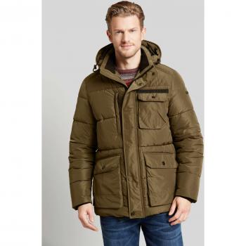 Bugatti elegante Langjacke mit abnehmbarer Kapuze