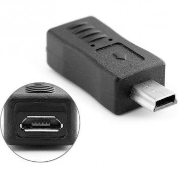 Schwarz Mikro-USB zu Mini-USB Adapter