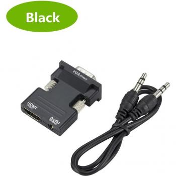 Convertidor de HDMI hembra a VGA macho con salida de audio y vídeo 1080P