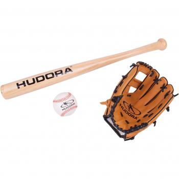 HUDORA Baseball‑Equipment‑Bundle: Schläger + Handschuh + Ball