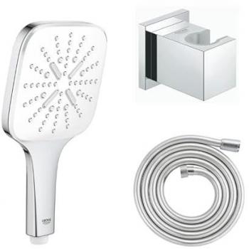 SmartActive Teleducha Cuadrada 3‑Chorro de Grohe con soporte cuadrado y flexible 200 mm