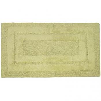 Tappeto Morbido Casa Bagno Cotone Spugna Antiscivolo Sirio Verde 55x130