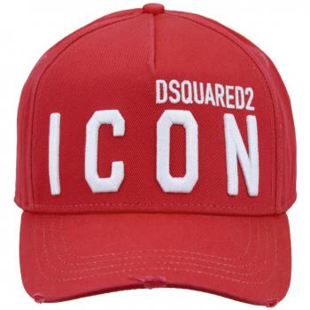 Icon Red Unisex Dsquared2 Baseball Cap ONE SIZE, Buckle Closure