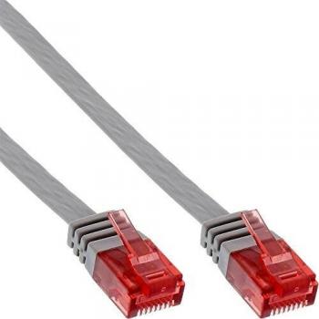 InLine® Flachpatchkabel, U/UTP, Cat.6, grau, 2m