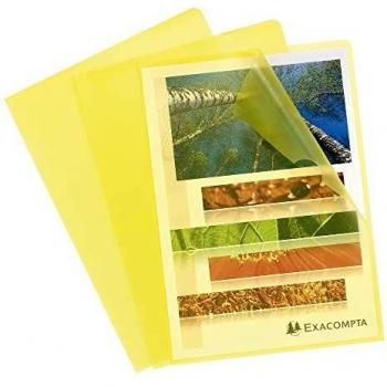 ValueX Cut Flush Folder A4 Grain Polypropylene Yellow Pack of 10