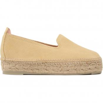 Manebi Beige Suede Espadrilles mit doppelter Sohle