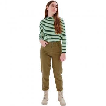 Pantalones largos 24Colours mujer marrón