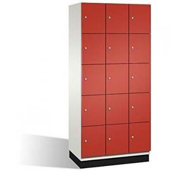 Armadietto a scomparti C+p bianco e rosso