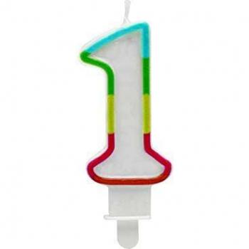 Vela nº 1 Atosa 3.5x9.5x1.5cm Multicolor