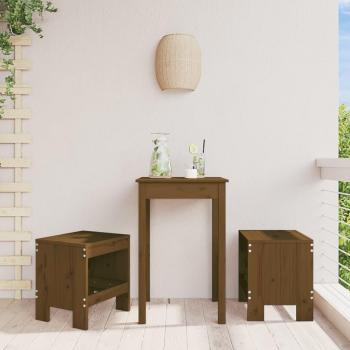 Set aus 2 Gartenhockern Honigbraun 40x36x45 cm Kiefernholz