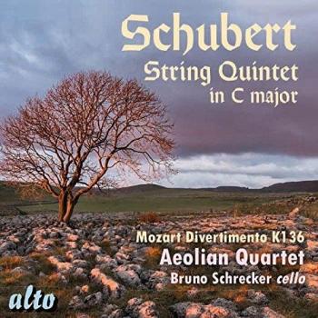 CD SCHUBERT STRING QUINTET C MOZART DIVERTIMENTO K136 AEOLIAN QUARTET SCHRECKER