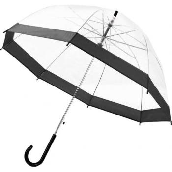 Transparenter Damen-Regenschirm mit langem Griff