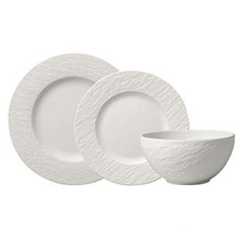 Villeroy & Boch Ensemble assiettes blanc 4 portions 12 pièces