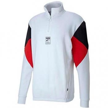 Rebellienthalbzip-Top in Weiß – XXL