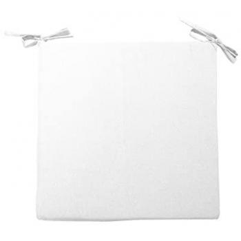 Coussin de chaise outdoor blanc 40x40x5 cm