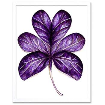 Elegant Purple Clover Poster