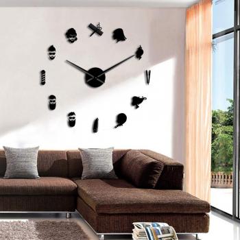 3D Mute Wall Clock with Big Needle for Barber Shop